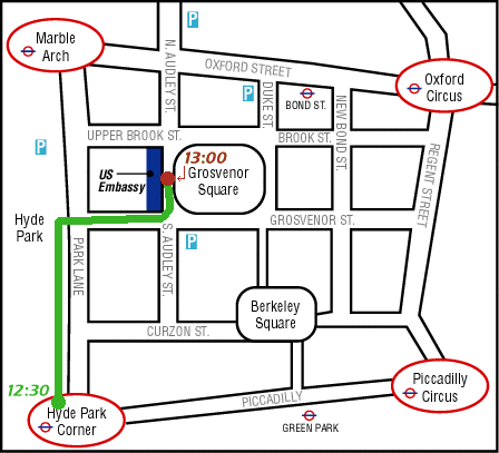 Map of US Embassy